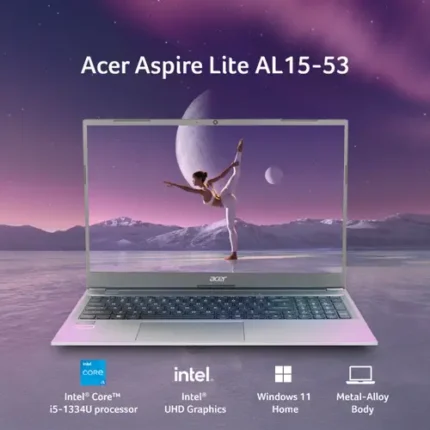 Acer Aspire Lite AL15-53 (13th Gen Intel Core i5-1334U, 16GB RAM, 512GB SSD, 15.6" FHD), Steel Gray